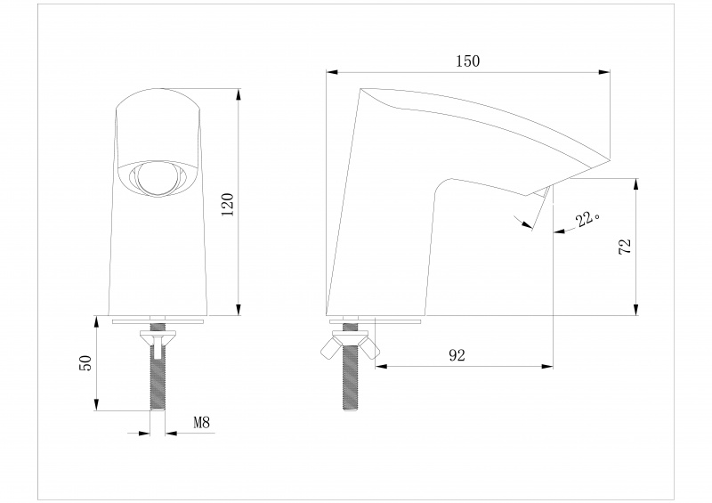 Hart Commercial Touchless Sensor Tap NotJustTaps.co.uk